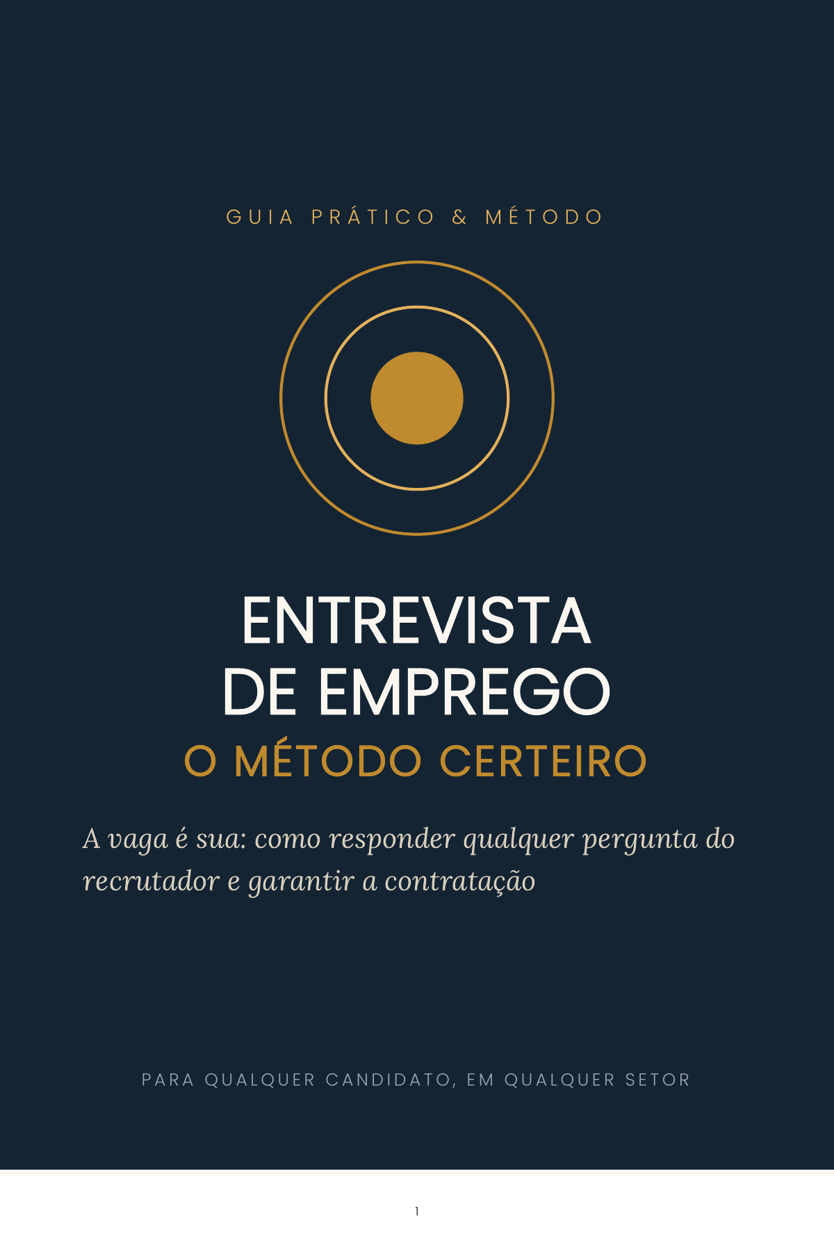Capa do ebook: Entrevista de Emprego, O Método Certeiro